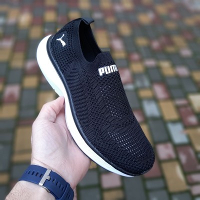 PUMA SOFTRIDE тапкі мокасіни сліпони чорні на білій, Розмір 44