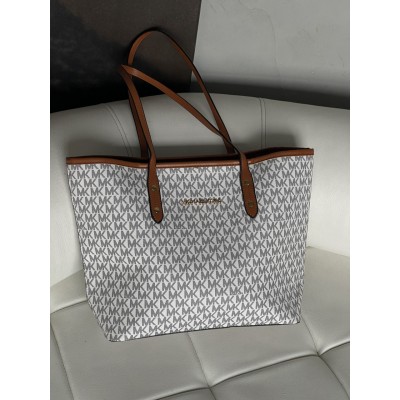 Сумка жіноча шопер Майкл Корс білий+ коричневі ручки на плече Michael Kors шоппер Сумка жіноча шопер Майкл Корс білий+ коричневі ручки на плече Michael Kors шоппер