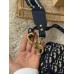 Жіноча сумка сідло Крістіан Діор синій. Подарунковий набір Dior Saddle жіночий 4 предмети