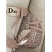 Жіноча сумка сідло Крістіан Діор рожевий. Подарунковий набір Dior Saddle жіночий 4 предмети