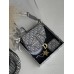 Жіноча сумка сідло Крістіан Діор світло-сірий. Подарунковий набір Dior Saddle жіночий 4 предмети