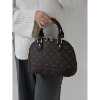 Жіноча сумка Louis Vuitton Alma BB коричневий через плече Луї Віттон Альма