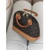 Жіноча сумка Louis Vuitton Alma BB коричневий + бежевий через плече Луї Віттон Альма