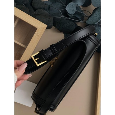 Жіноча сумка клатч Yves Saint Laurent Solferino medium leather shoulder bag YSL чорний Ів Сен Лоран