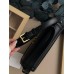 Жіноча сумка клатч Yves Saint Laurent Solferino medium leather shoulder bag YSL чорний Ів Сен Лоран