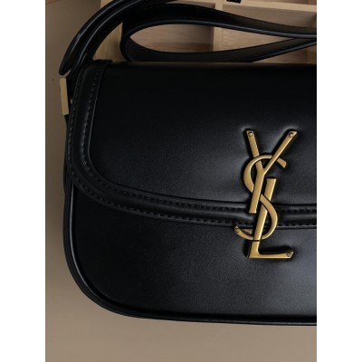 Жіноча сумка клатч Yves Saint Laurent Solferino medium leather shoulder bag YSL чорний Ів Сен Лоран