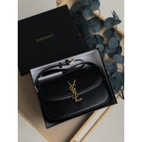 Женская сумка клатч Yves Saint Laurent Solferino medium leather shoulder bag YSL черный Ив Сен Лоран