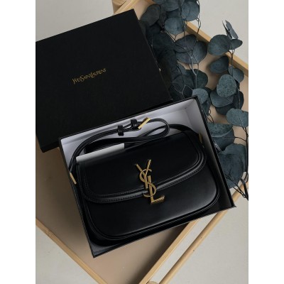 Жіноча сумка клатч Yves Saint Laurent Solferino medium leather shoulder bag YSL чорний Ів Сен Лоран Жіноча сумка клатч Yves Saint Laurent Solferino medium leather shoulder bag YSL чорний Ів Сен Лоран