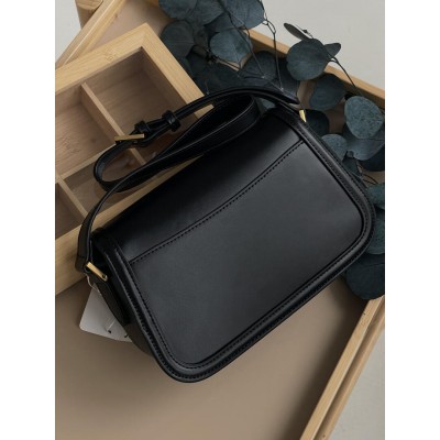 Жіноча сумка клатч Yves Saint Laurent Solferino medium leather shoulder bag YSL чорний Ів Сен Лоран
