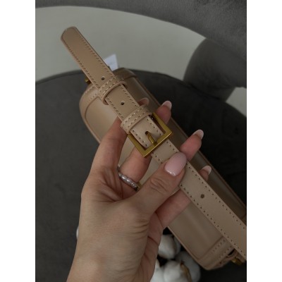 Жіноча сумка клатч Yves Saint Laurent Solferino medium leather shoulder bag YSL бежевий Ів Сен Лоран
