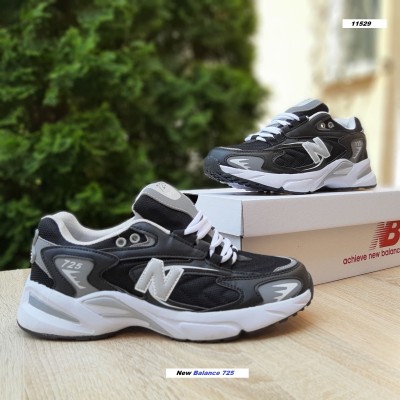 New Balance 725 чорні з білим та сірим, Розмір 40