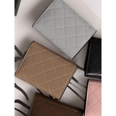 Гаманець жіночий Chanel mini бежевий із коробкою Шанель