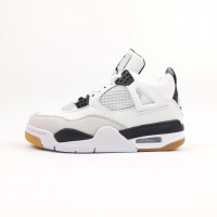 Nike Air Jordan 4 SB белые с черным и серым, Размер 41