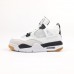 Nike Air Jordan 4 SB білі з чорним та сірим, Розмір 41
