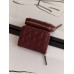 Кошелек жіночий Coach mini Quilted Pillow Essential Zip міні бордовий Коуч