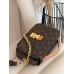 Жіноча сумка Луї Вітон коричнево-карамельний міні через плечі Pochette Metis East West Monogram
