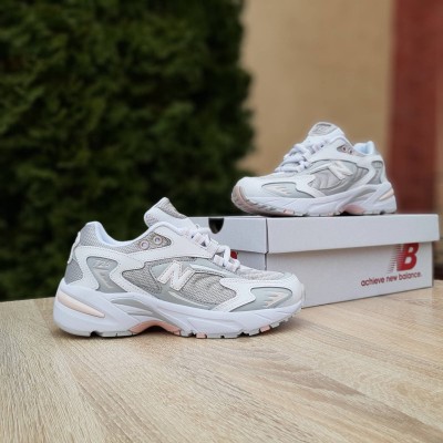 New Balance 725 білі з сірим та пудрой, Розмір 40