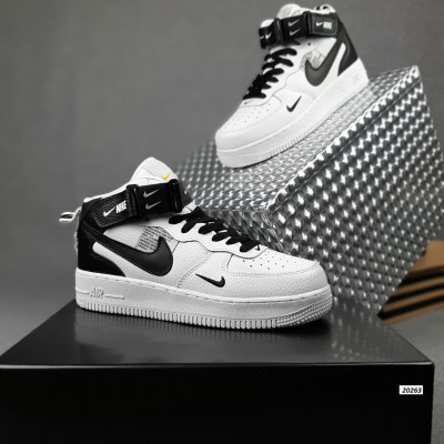 Nike Force 1 x OFF White белые с черным, Размер 36