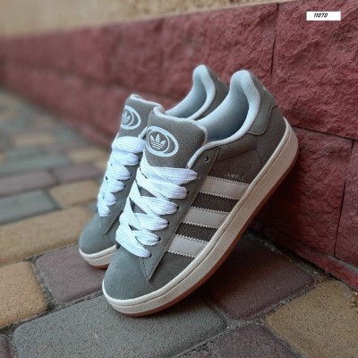 Adidas CAMPUS  сірі (білі смужки), Розмір 46