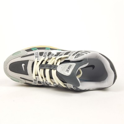 Nike P-6000 Flat Pewter серый с белым и зеленым, Размер 38