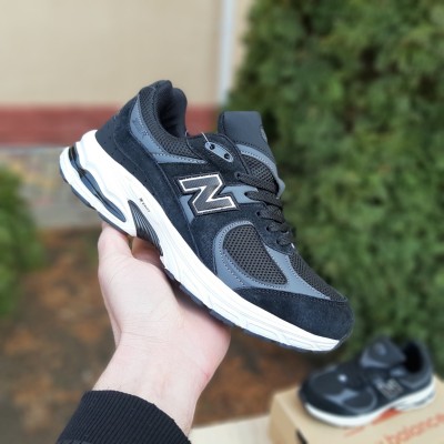 New Balance 2002 R чорні з білим, Розмір 44