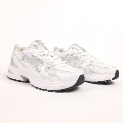 New balance 530 білі з сірим та сріблом, Розмір 38