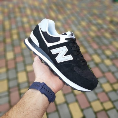 New Balance 574 черные с белым, Размер 43