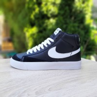 Nike Blazer Mid черные на белом, Размер 46