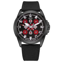 Awarder Embroidery Black-Red Black Battery 10ATM