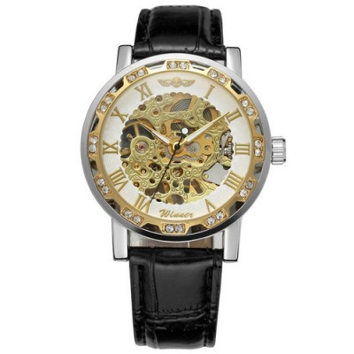 Winner 8012 Diamonds Automatic Black-Silver-Gold-White Winner 8012 Diamonds Automatic Black-Silver-Gold-White