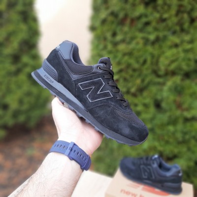 New Balance 574 чорні замшева N, Розмір 38