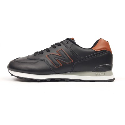 New Balance 574 Великаны Черные с коричневым, Размер 47 New Balance 574 Великаны Черные с коричневым, Размер 47