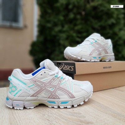 Asics Gel Kahana 8 бежевые с пудрой и салатовым, Размер 38