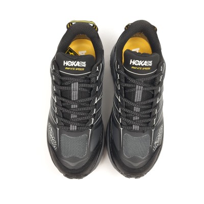 HOKA Mafate Speed 2 чорні з білим на сірій, Розмір 41