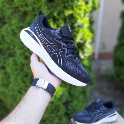 Asics GEL-CUMULUS 25 черные на белом, Размер 45
