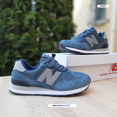 New Balance 574 Classic синие с серым, Размер 40