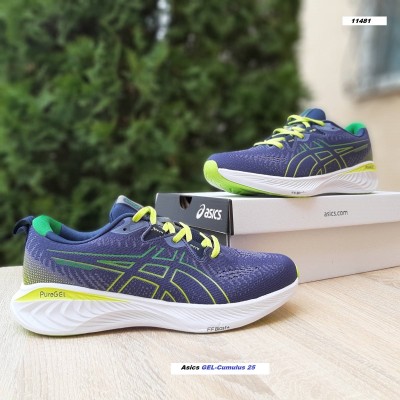 Asics GEL-Cumulus 25 сині з салатовим, Розмір 36