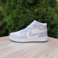 Nike Air Jordan 1 MID молочні з блакитним, Розмір 36