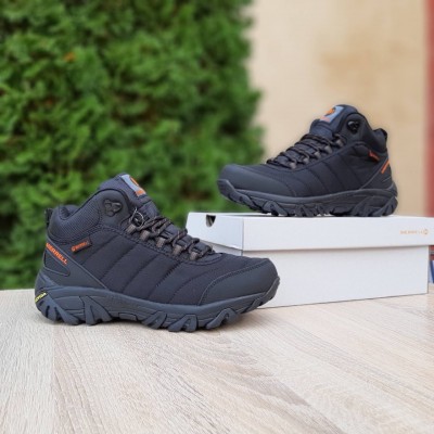 Merrell Moc ll высокие черные с оранжевым, размер 44