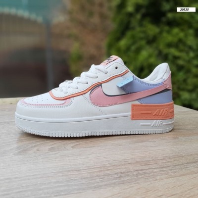 Nike Air Force 1 Shadow білі з блакитним і пудрою, Розмір 36 Nike Air Force 1 Shadow білі з блакитним і пудрою, Розмір 36