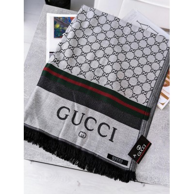ПАЛАНТИН ШАРФ, ШАСТКА GUCCI ЖІНОЧА ШАРФ ГУЧЧИ світло-сірий