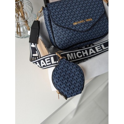 Сумка жіноча Michael Kors крос-боді 2 в 1 Майкл Корс синій