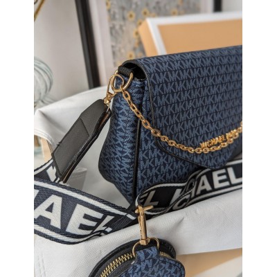 Сумка жіноча Michael Kors крос-боді 2 в 1 Майкл Корс синій