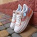 Nike Air Force 1 Shadow білі з блакитним і пудрою, Розмір 36