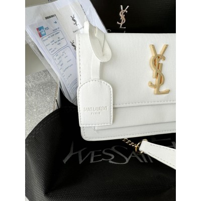 Женская сумка клатч Yves Saint Laurent YSL Ив Сен Лоран белый