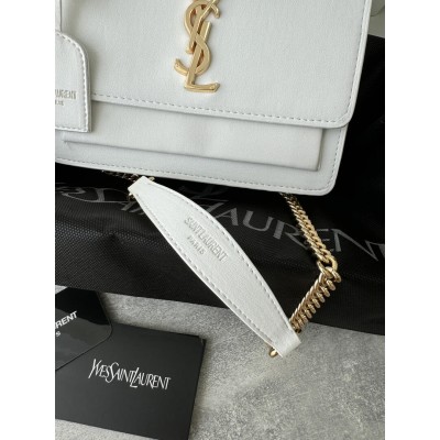Женская сумка клатч Yves Saint Laurent YSL Ив Сен Лоран белый