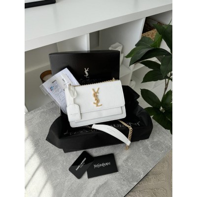 Женская сумка клатч Yves Saint Laurent YSL Ив Сен Лоран белый