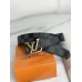 Вузький ремінь пояс Луї Віттон Louis Vuitton чорний у клітку золото