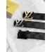 Вузький ремінь пояс Луї Віттон Louis Vuitton чорний у срібло клітинку