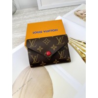 Жіночий гаманець Louis Vuitton коричневий + червоний конверт міні Луї Віттон